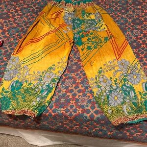 Floral Yellow Joggers